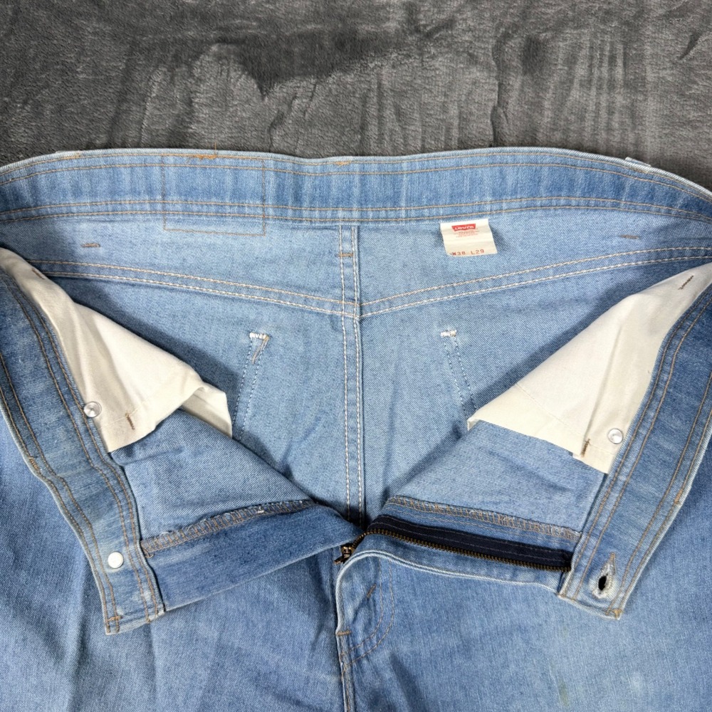 Vintage Levis 517 Orange Tab Jeans Mens 38x29 Light Wash Bootcut Made in USA - Picture 10 of 11
